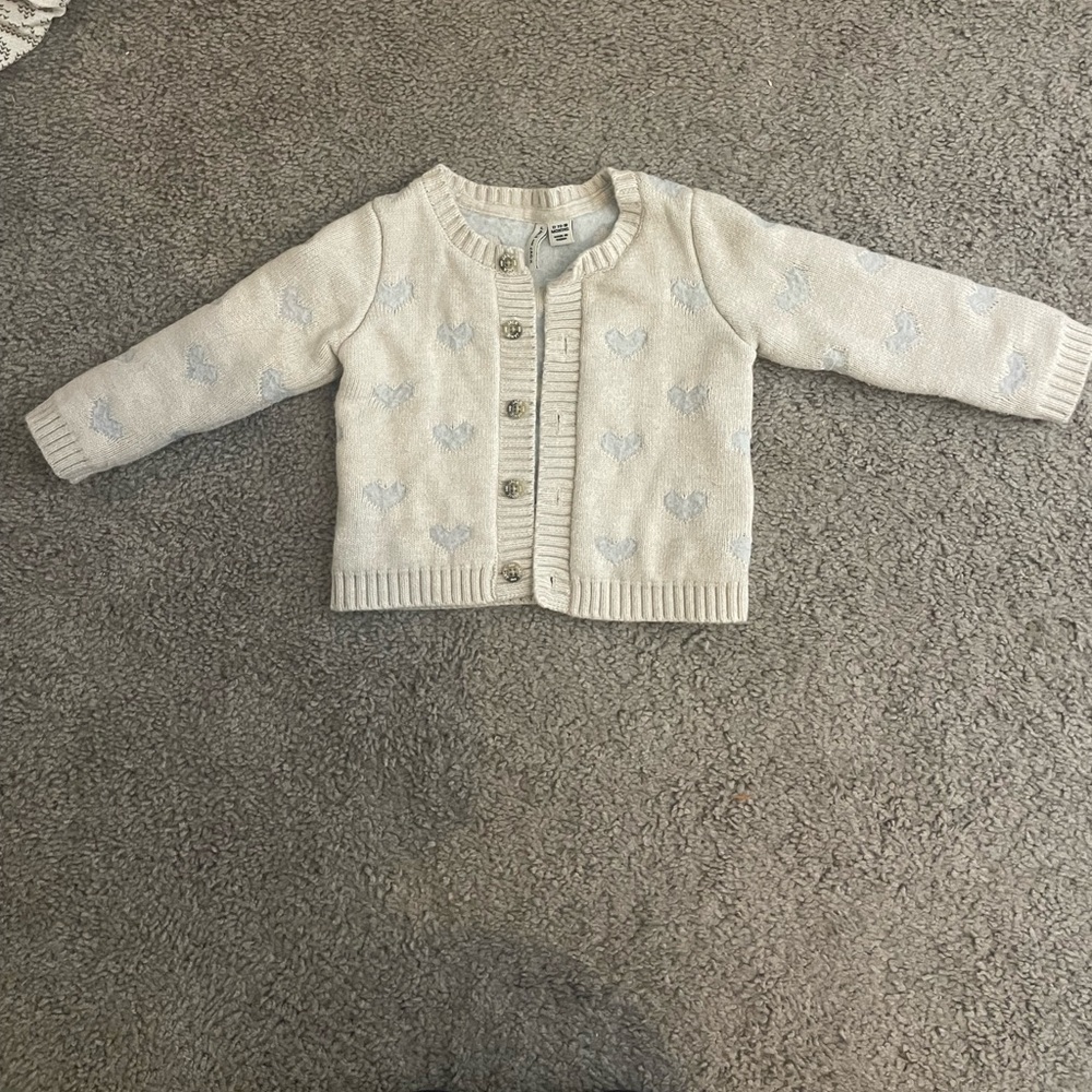 Janie and Jack Baby Heart Cardigan